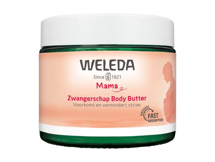 Weleda zwangerschap body butter - roos &amp; sinaasappel - striae voorkomen &amp; verminderen - 100% natuurlijke ingrediënten - 150 ml