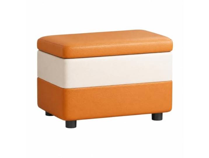 WSJJXS Sitzhocker mit Stauraum, Klappdeckel Versteck Mehrzweck Sitz, Spielzeug Aufbewahrung, Platzsparend, Holzrahmen(Style A)