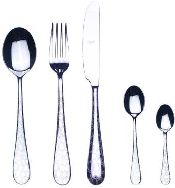 Mepra Coccodrillo Flatware Set with Moka Spoons - 30 Pieces