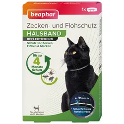 Beaphar Zecken- und Flohschutz Halsband reflektierend für Katzen - 35 cm