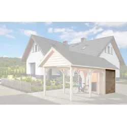 Weka Seitenwandelement für Einzelcarport 614/615 Leimholz Flach- und Satteldach