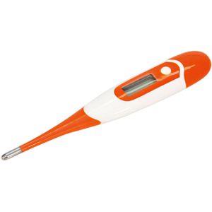 Kerbl Fieberthermometer Digital, Kontakt-Messung mit flexibler Spitze, wasserdicht, 1 Stück