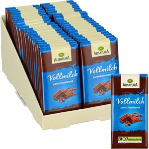Alnatura Minischokolade Vollmilch, BIO, Minischokoladentäfelchen, 40 Stück, 500g