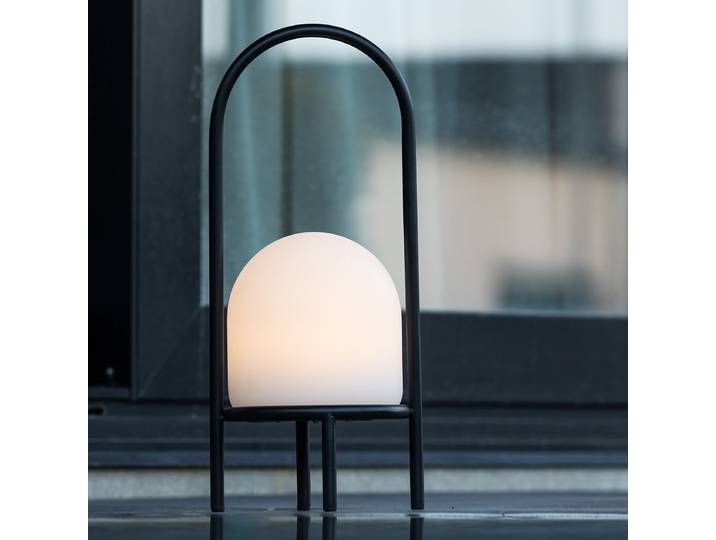 Solar-Wegeleuchte Colie Typ B Ø 19cm Schwarz/Schwarz/Weiß