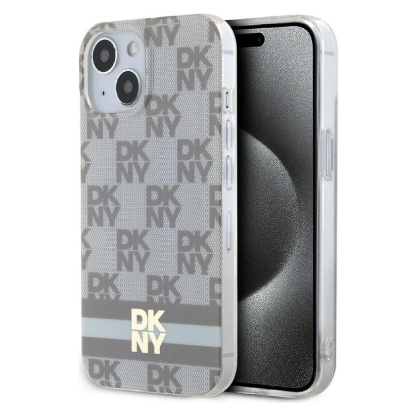 DKNY DKHMP15MHCPTSE iPhone 15 Plus / 14 Plus 6.7" beżowy/beige hardcase IML Checkered Mono Pattern & (Apple iPhone 14 Plus, Apple iPhone 15 Plus) (1714462325)