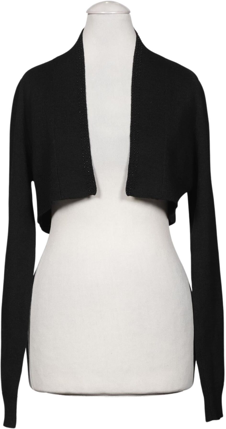 Turnover Damen Strickjacke, Schwarz, Gr. S, Merino - Second Hand
