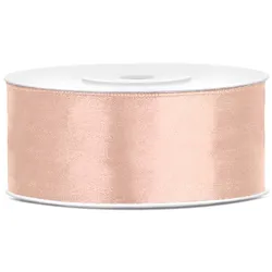 30x Satinband, hellpfirsich, 25mm/25m