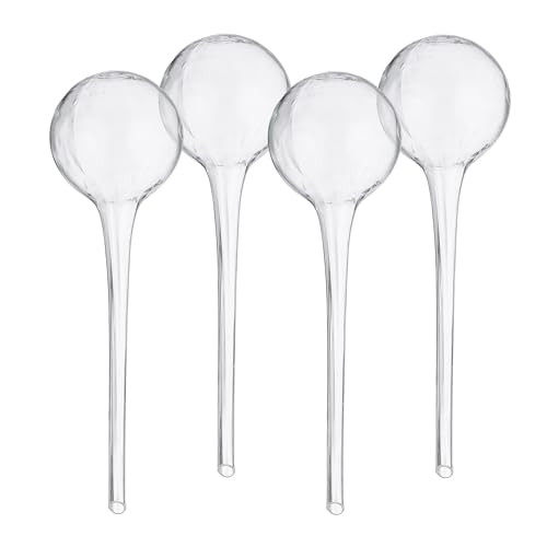 Relaxdays Waterdruppelaar van glas, set van 4, transparant