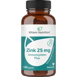 Zink 25 mg Immunsystem Plus Hochdosiert + Vegan 120 ST