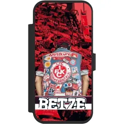 Nivocase Klapphülle für Apple iPhone Air Handyhülle aus Kunst Leder NIVOflip schwarz 1. FC Kaiserslautern (Apple iPhone Air), Smartphone Hülle, Schwarz