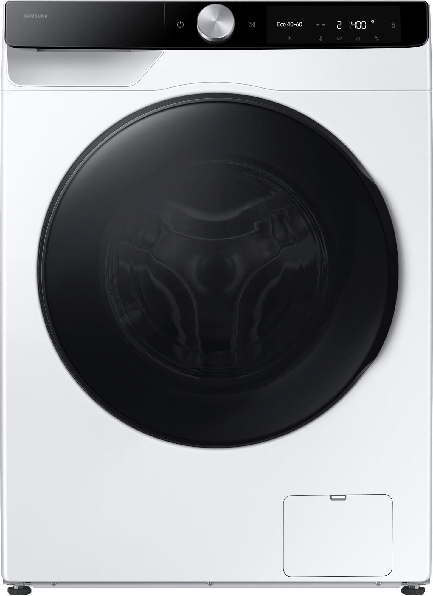 Samsung 9+5 kg WD6100D SLIM Waschtrockner, mit AI Wash und AI Ecobubble /A (-10%), Frontlader, Freistehend, Weiß, Links, Schwarz, Drehregler, Berührung