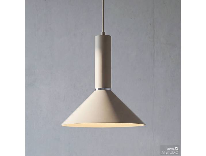Suspension JUREA Type C 25 x 150 x 25cm Beige Fer, thermolaqué E27
