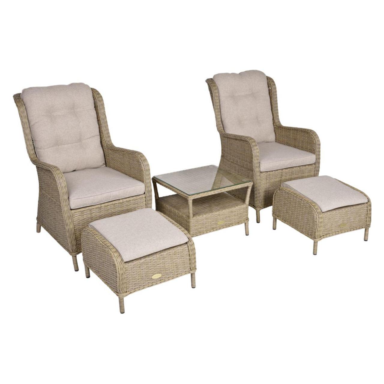 Garden Pleasure Loungegruppe Valencia braun (970384)