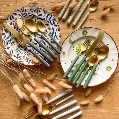 Mepra Fantasia Ice Gold Flatware Set