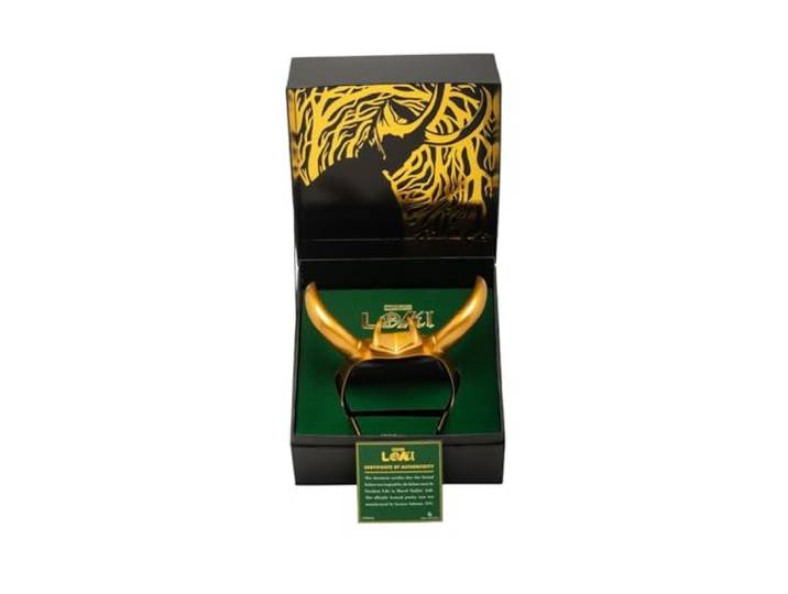 SalesOne Offizielle Marvel Loki Krone Replik - Offizieller Fanartikel, Enthält Echtheitszertifikat, Inkl. Krone, Echtheitszertifikat, Präsentationsbox - Für Erwachsene, 15 x 20 cm, Metall, Innen