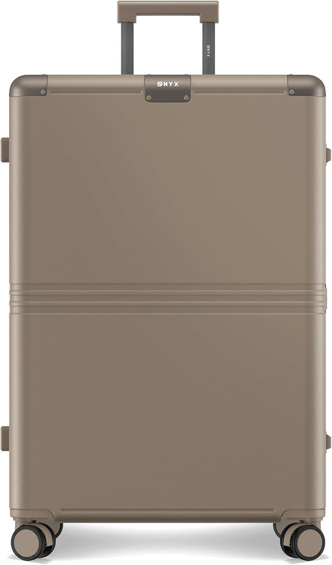Hybrid-Pro Koffer Groß 75x48x32 cm, Leichter 5,2kg Hartschalen-Koffer mit TSA-Schloss Aluminiumverschluss und leisen 360°-Rollen, 100L Polycarbonat Reise-Koffer XL, Desert Clay