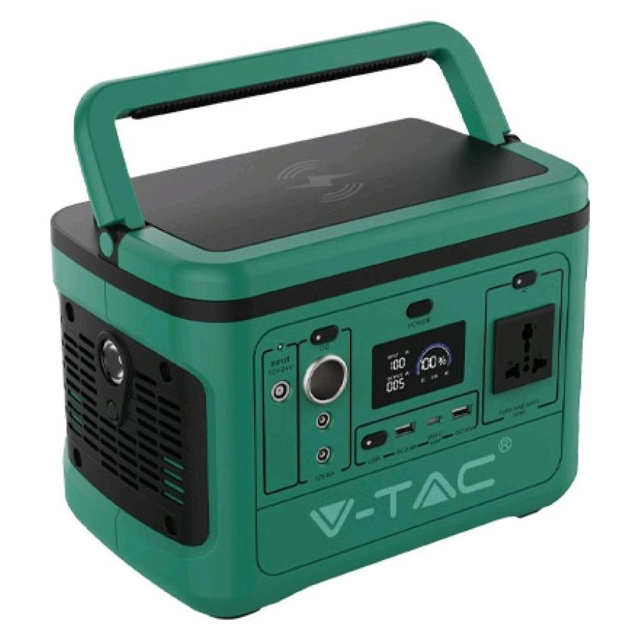 V-Tac VT606 Tragbarer LithiumAkku 500Wh Leistung 1000W (26200 mAh) (11442)