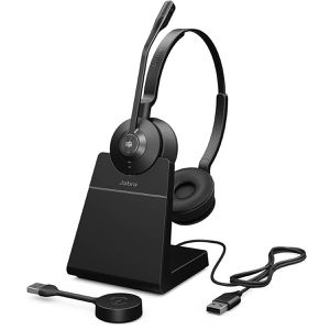 Jabra Headset Engage 55 SE MS Stereo, mit Ladestation, für Festnetztelefone DECT, USB-A, On-Ear