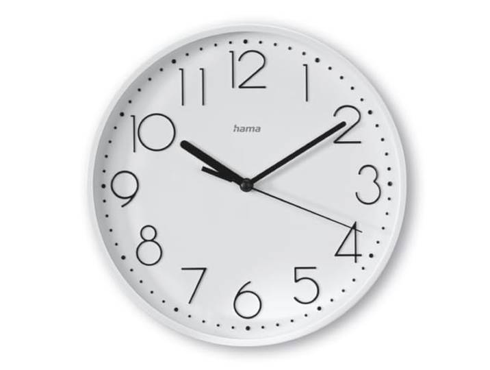 Hama Wanduhr Salina, ohne Tickgeräusche, Quarzuhr, Ø 22cm, inkl. Batterie