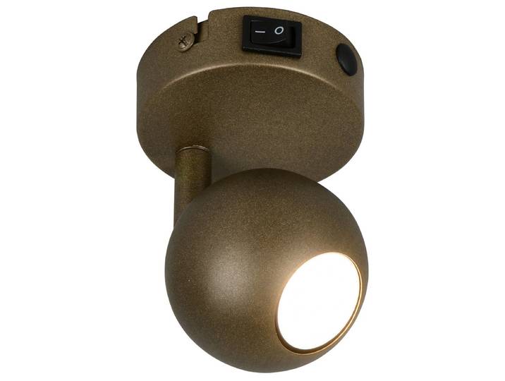 Plafonnier Enaro Ø 8cm Marron/Marron 1 Matériau : Métal Surface en métal : Laqué Type de métal : Fer GU10