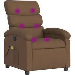 vidaXL Massagesessel Braun Stoff