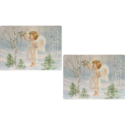 Platzset OTTO HOME "Winterengel, Weihnachtsdeko", beige (bunt), B:30cm L:40cm, Platzsets