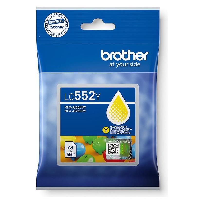 Brother Original Ink LC552Y, yellow, 550S (LC552Y)
