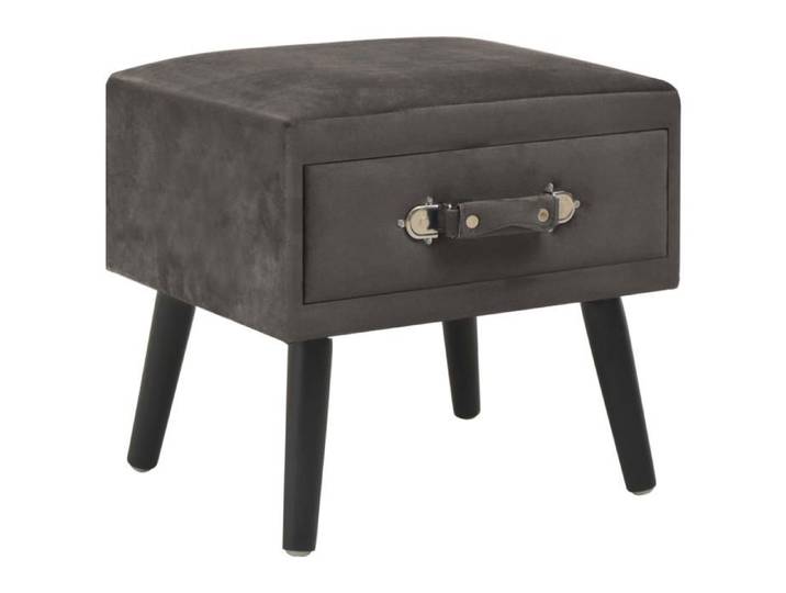 “Winter Sale TOP Armoire de lit Gris - Tables de chevet 2 pcs Gris 40x35x40cm Velours PRO68132