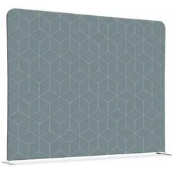 Textil Raumteiler 200-150 Doppel Hexagon Grau
