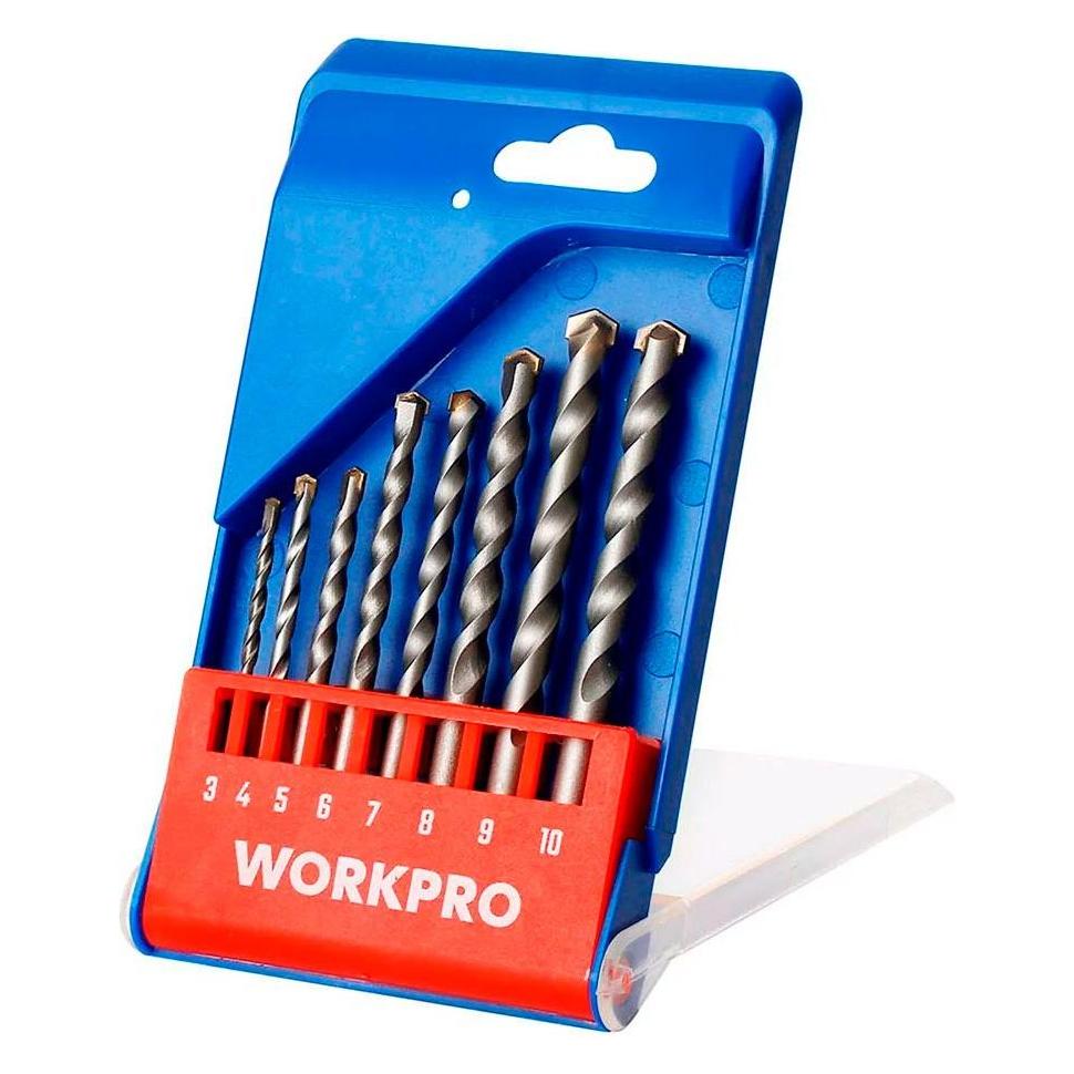 Workpro Masonry drill bits, basic, ø3,00 - ø10,00 mm, 8-piece set (66299689)