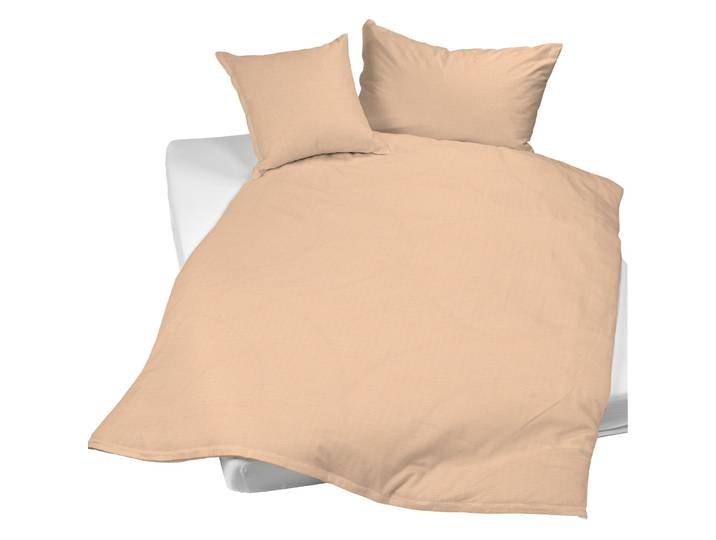 Night Fashion Duvetbezug Edi apricot Einfarbig Baumwolle 240 x 240 cm