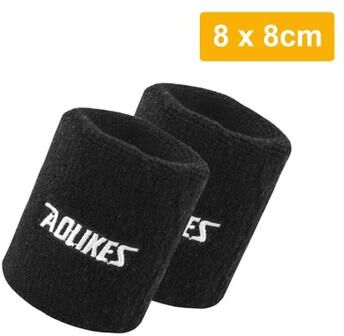 Uplift Picks AOLIKES Moisture Wicking Athletic Wrist Sweatbands black (8x8 Cm)
