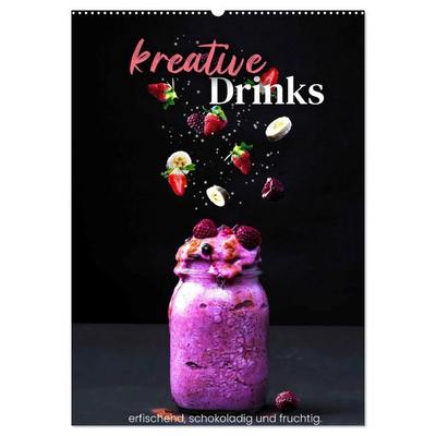 Kreative Drinks - erfrischend, schokoladig und fruchtig. (Wandkalender 2026 DIN A2 hoch), CALVENDO Monatskalender