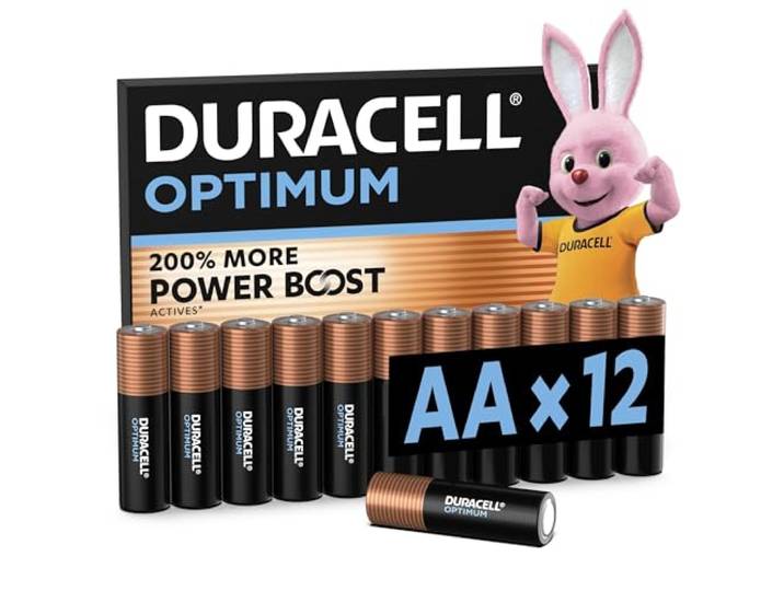 DURACELL Optimum AA Alkaline batterijen, 12 Stuks, 1.5V, LR06