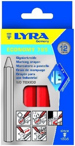 Lyra Signierkreide sechseckig Nr.795 weiß a12Stück (L4850001)