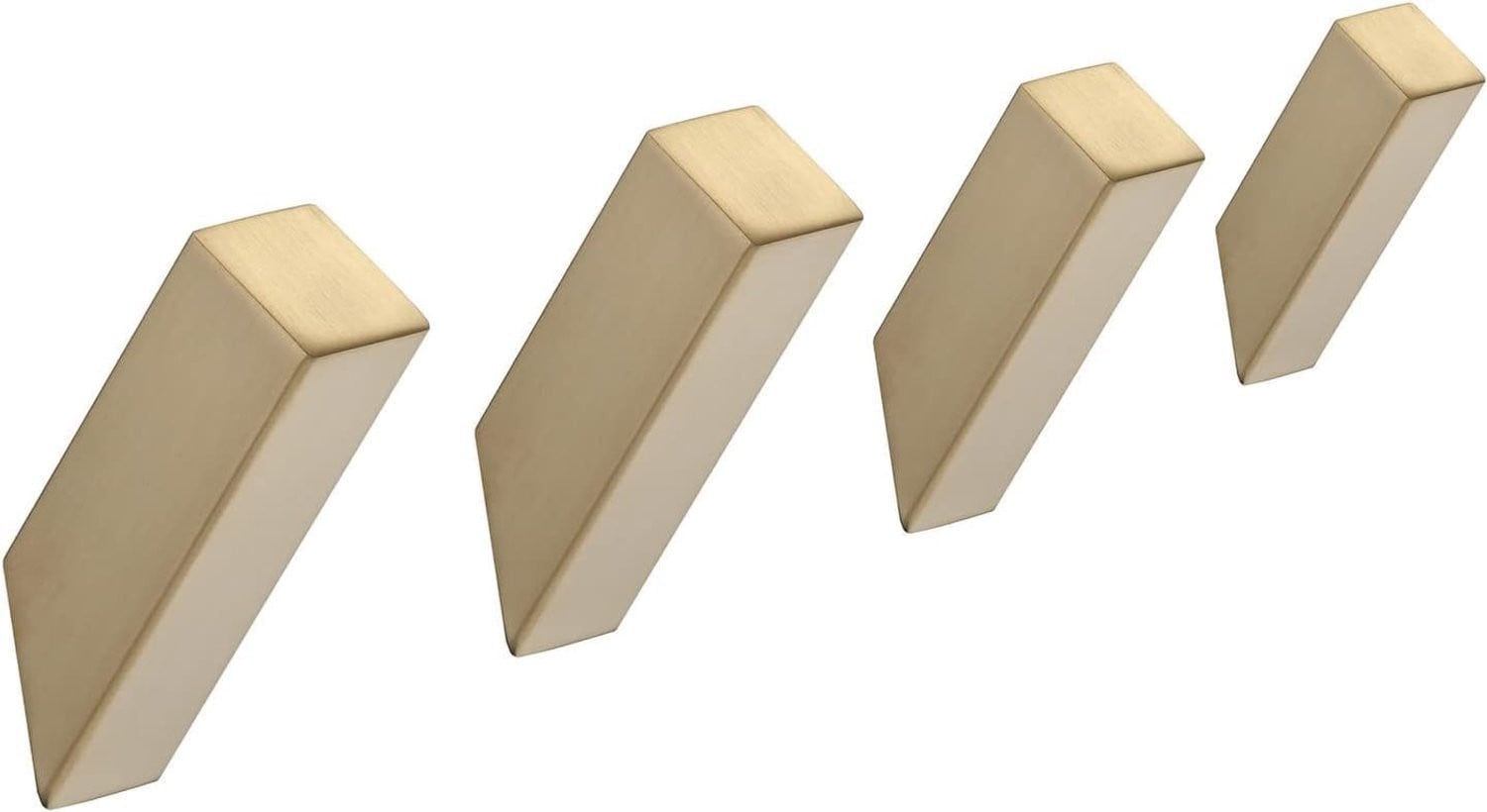 Set van 4 handdoekhaken in geborsteld goud voor badkamer en keuken