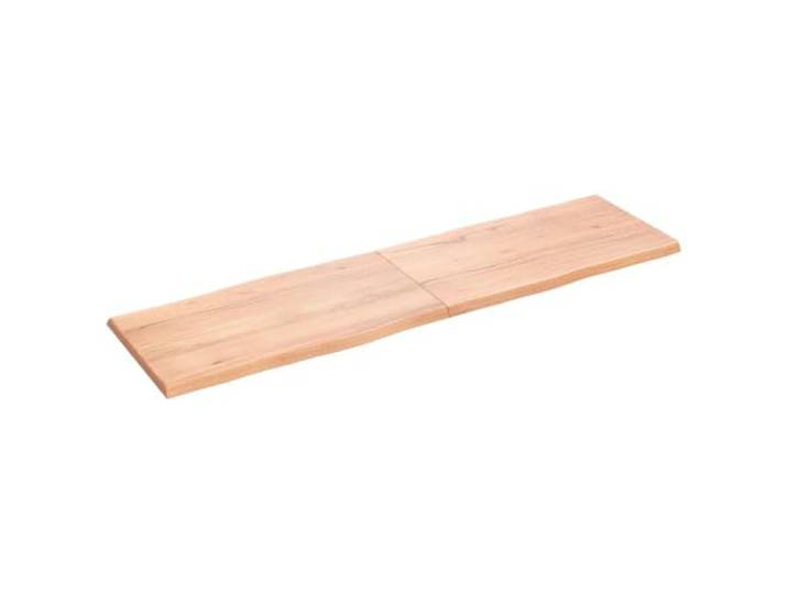 KLGBNCVE Massivholz Tischplatte 180x50 cm Eiche Behandelt Klappbar mit Scharnieren, Naturkante, Handgefertigt, Vielseitig Kombinierbar