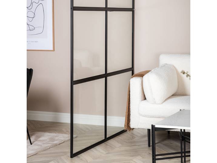 Raumtrenner Stahl, pulverbeschichtet Schwarz 150 x 210 x 2cm