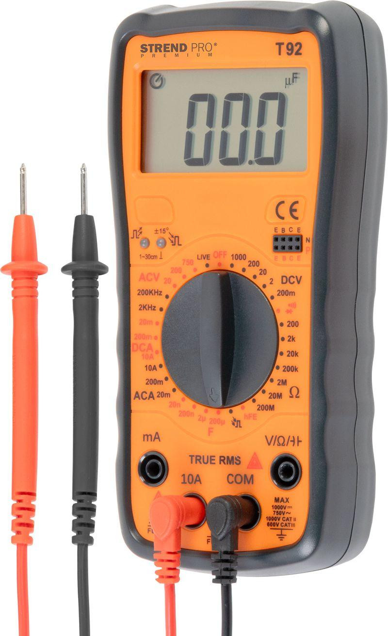Digitale multimeter Strend Pro Premium, 1000V DC, 10A, 9V batterij