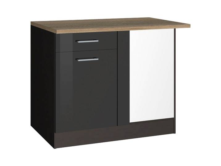 Eckunterschrank Mailand Graphitfarben