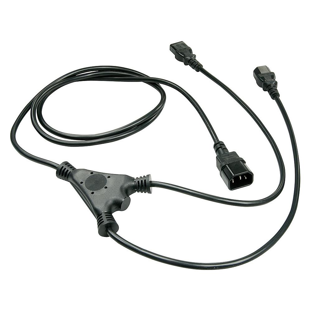 Lindy IEC-Netzkabel C14 an 2x IEC C13 (1 m) (30363)