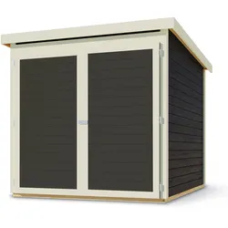 Karibu Fahrradgarage für 3 Räder - 162,5x216,5x167cm - weiß -