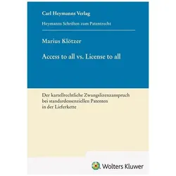 Access to all vs. License to all (HSP 31), Fachbücher von Marius Klötzer