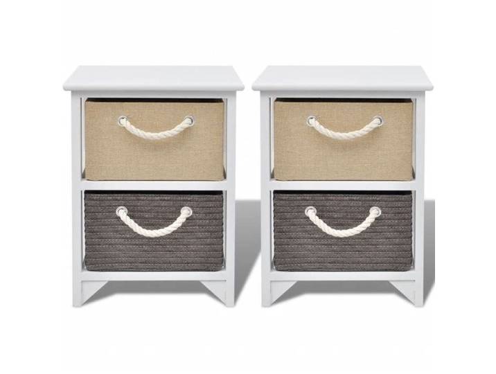 Petite Armoire de lit Multicolore - Lot de 2 Tables de chevet - minimaliste - Bois 809 398282411