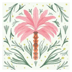 Paper + Design, Servietten, Papierservietten Palm Oasis 24 cm x 24 cm, 20 Stück (20 Stk., 24 x 24 cm)