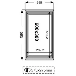 LED Panel 600x300mm 22W Tageslichtweiss 4000K