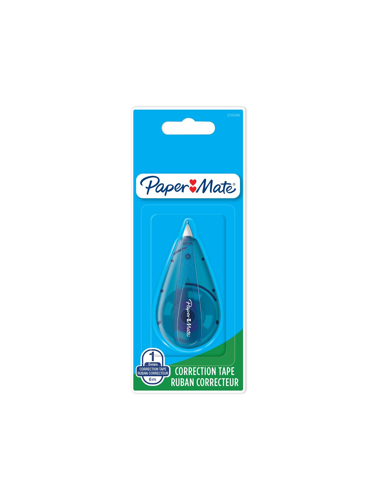 Paper Mate Flüssigpapier DryLine Mini Korrekturband | 5mm x 6m | Blau | 1 Stück
