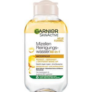 Garnier Mizellenwasser Reinigungswasser All-in-1 Waterproof, löst wasserfestes Make-up, für alle Hauttypen, 100 ml