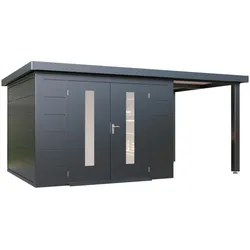 Finnhaus Wolff Metall-Gartenhaus "Elvar 5324",anthrazit,526 x 240 cm