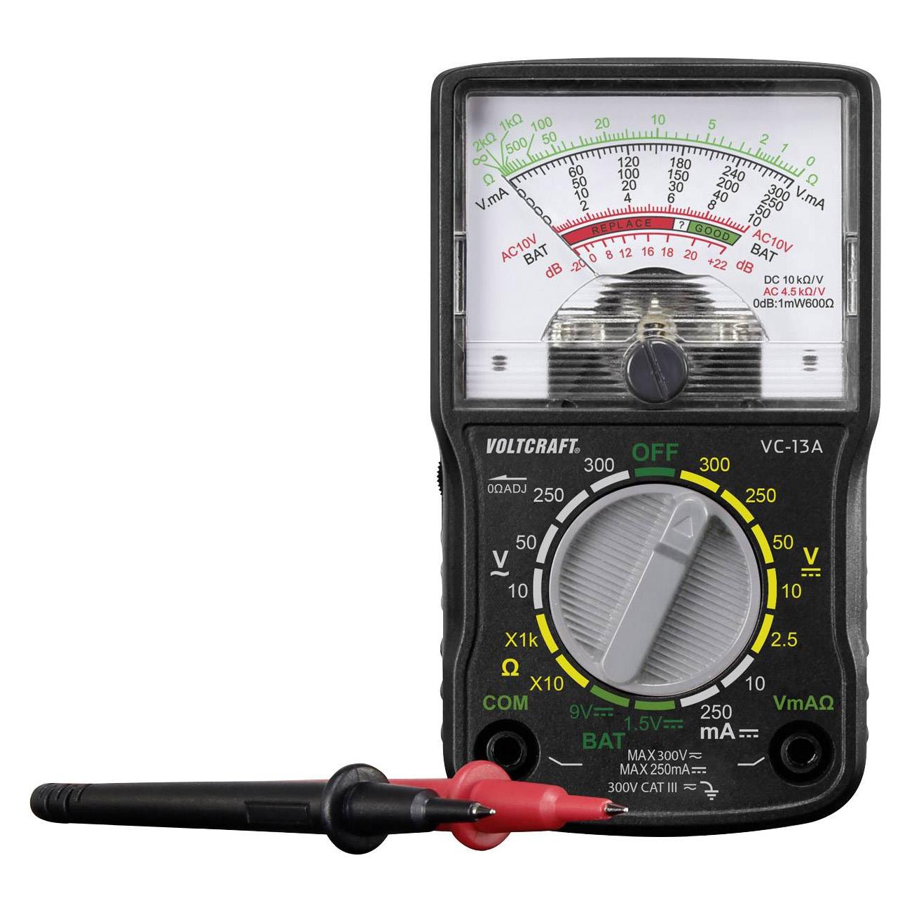 Voltcraft Analog-Multimeter (CAT III 300V, Hand-Multimeter) (VC-13A)